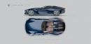 Maserati GranTurismo Targa rendering by Samuele Errico Piccarini