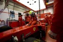 Felipe Massa gets into the F60 cockpit