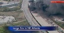 Fire on the I-85 in downtown Atlanta