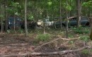 massive junkyard hidden in the woods