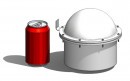For comparison, the NITE heat generation subsystem (on the right) is illustrated next to a soda can