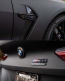 Matte-Black 2022 BMW M8 Competition Gran Coupe on matching Forgiatos