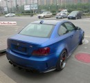 Matte Blue BMW 1M Coupe on Volk Wheels