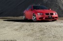 Matte Red BMW E92 M3 on Concavo Wheels