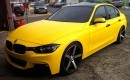 Matte Yellow BMW 3 Series on Vossen Wheels