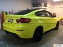 Matte Yellow BMW X6 M