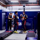 Red Bull Racing drivers Max Verstappen and Sergio Perez