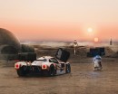 Darth Vader Ferrari F40 stolen by Robogirls rendering by giacomogeroldi_visuals