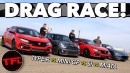 Mazda MX-5 Drag Races Civic Si, Type R Joins "4-Banger" Shootout