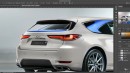 Mazda MX-6 Three-Door RWD GT on BRZ and CX-60 rendering by Theottle