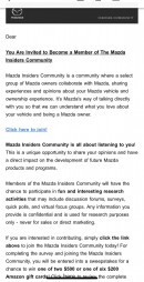 Mazda Insiders Invitation