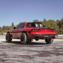Kit de elevación todoterreno Mazda RX-7 renderizado por bradbuilds en Instagram