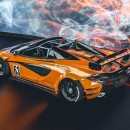 McLaren 570s Spider GT3 full racing roll cage rendering by demetr0s_designs