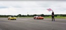 McLaren 675LT vs Lotus Exige V6 Club Racer drag race