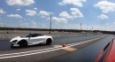 McLaren 720S drag races tuned Hellcat