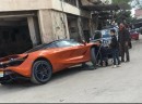 McLaren 720S Gets a Flat Tire in Egypt