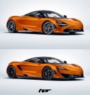 McLaren 720S rendered with "normal" face