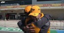 Lando Norris and Daniel Ricciardo Hugging