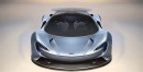 McLaren Speedtail P1 full EV hypercar rendering by spdesignsest