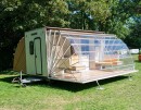 The De Markies camper blows up to thrice its towable size, is actually a very elegant tiny home