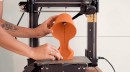 Ohmie 3D-printed lamp made of orange peels