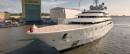 Megayacht Opera, which carries a reported price tag of $450 million, launches in Bremen, Germany