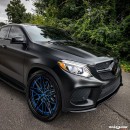 Mercedes-AMG GLE 63 S murdered-out on black/blue Forgiato Tecnica wheels