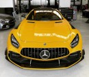 Tuned Mercedes-AMG GT R goes for Solarbeam yellow PPF wrap at opus_innovation on Instagram