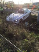 Crashed Mercedes-AMG GT S in Sweden