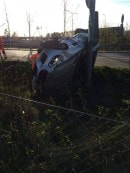 Crashed Mercedes-AMG GT S in Sweden