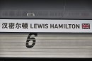 Lewis Hamilton's Pit Box