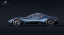 Mercedes-AMG SLR plug-in hybrid sports car rendering