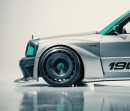 Mercedes-Benz 190 E Coupe Evolution EVO III restomod rendering by the_kyza