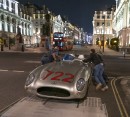 Mercedes-Benz 300 SLR “722” in a London tribute to Sir Stirling Moss