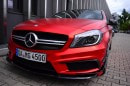 Matte Red Foil Wrapped Mercedes-Benz A45 AMG 4MATIC