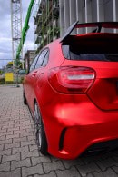 Matte Red Foil Wrapped Mercedes-Benz A45 AMG 4MATIC