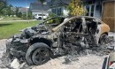 Mercedes-Benz EQE 350+ burns to a crisp
