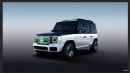 Mercedes-Benz Concept EQG becomes Dubai Police Edition in rendering by SRK Designs on YouTube