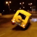 Mercedes-Benz G63 AMG Does Roundabout on Two Wheels