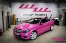 Pink Mercedes C-Class Coupe