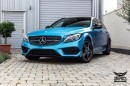 Mercedes C450 AMG Yellow Taxi vs. C43 in Silky Blue: Wrap Battle