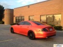 Mercedes CLS 55 AMG Wrapped in Matte Red