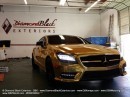 Mercedes CLS Gets Gold Chrome Wrap