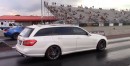 Mercedes E 63 AMG Wagon takes on multiple cars over a quarter mile