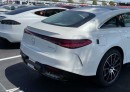 A White Mercedes EQS was caught on camera outside of Tesla's Fremont factory