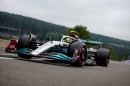 Lewis Hamilton on Track at Spa Practice