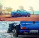 Mercedes G63 AMG 6x6 in Red Sea