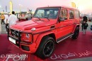 Mercedes G63 AMG Red and Carbon Wrap