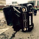 Mercedes G63 AMG Tipped Over in Russian Crash
