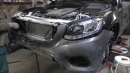 Mercedes GLC With Bent Front Frame Is Fixed Easily by Russian Mechanic